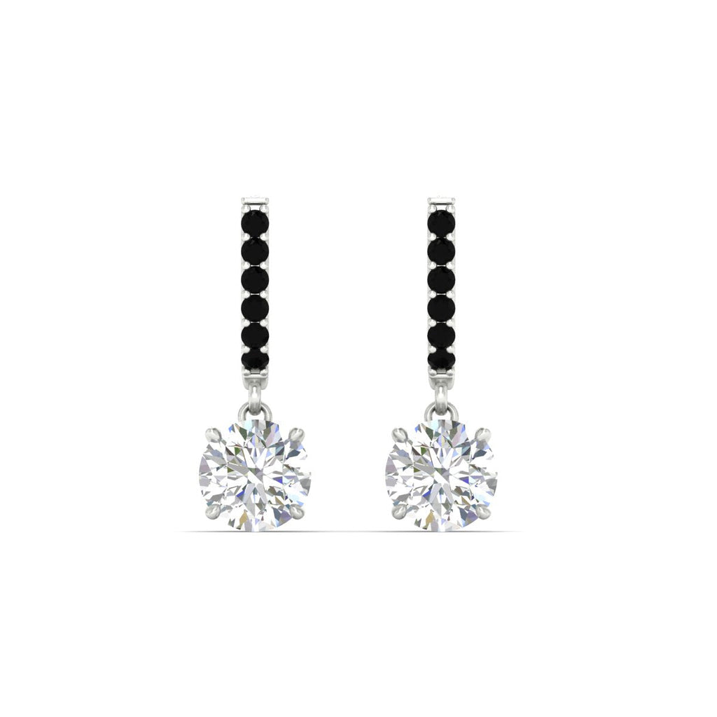 1 Carat Solitaire Diamond Drop Earrings