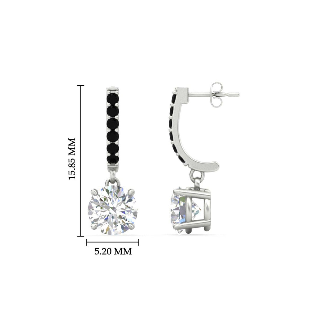 1 Carat Solitaire Diamond Drop Earrings