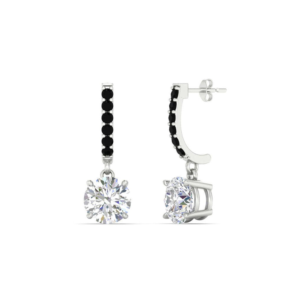 1 Carat Solitaire Diamond Drop Earrings