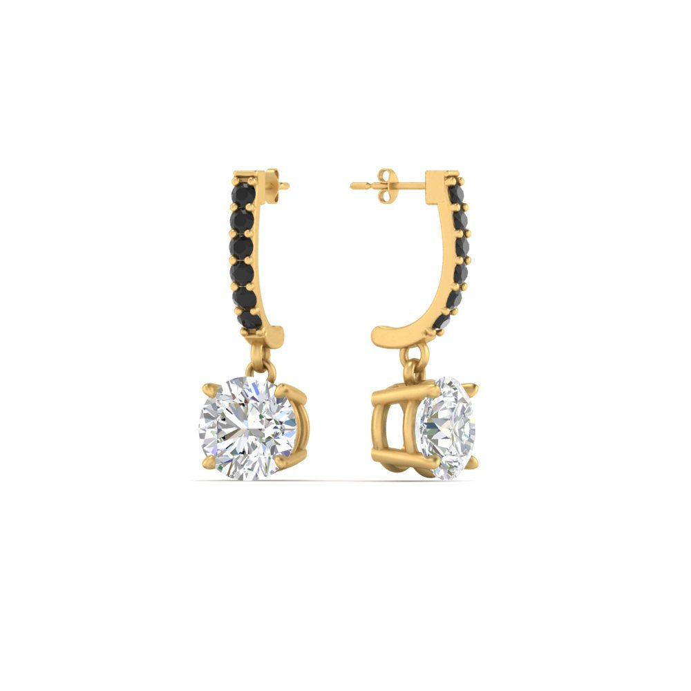 1 Carat Solitaire Diamond Drop Earrings