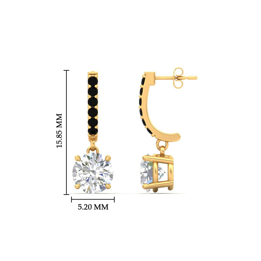 1 Carat Solitaire Diamond Drop Earrings