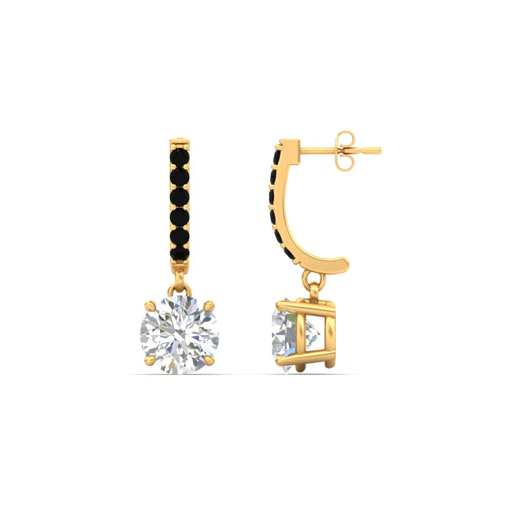 1 Carat Solitaire Diamond Drop Earrings