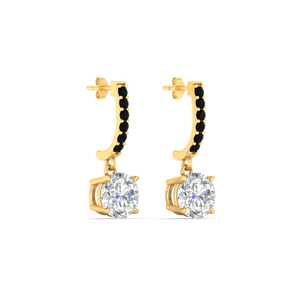 1 Carat Solitaire Diamond Drop Earrings