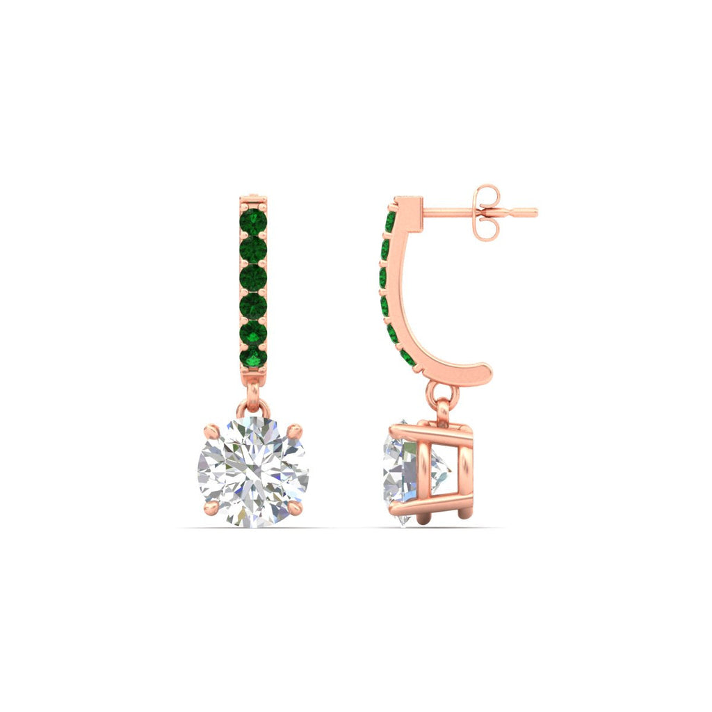 1 Carat Solitaire Diamond Drop Earrings