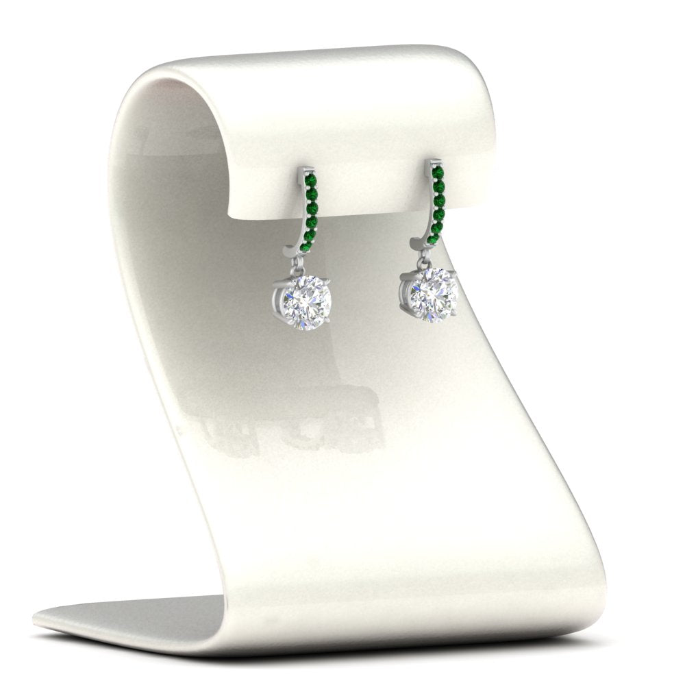 1 Carat Solitaire Diamond Drop Earrings