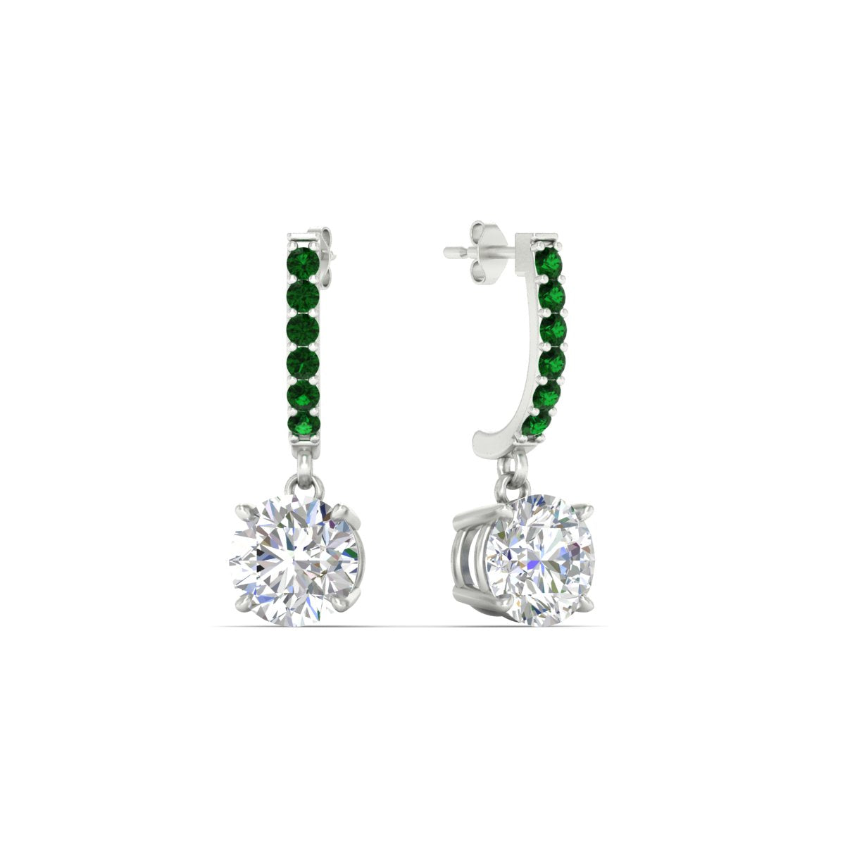 1 Carat Solitaire Diamond Drop Earrings