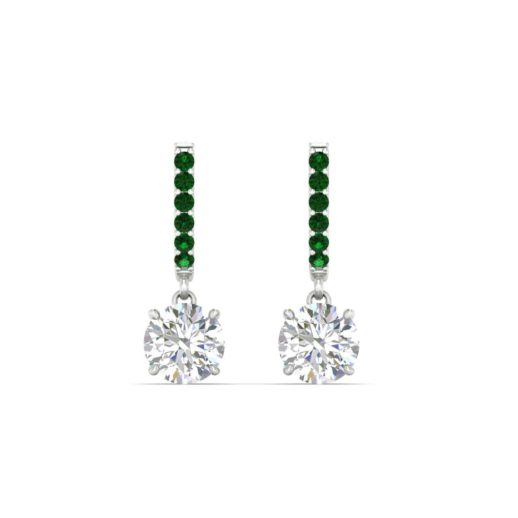 1 Carat Solitaire Diamond Drop Earrings
