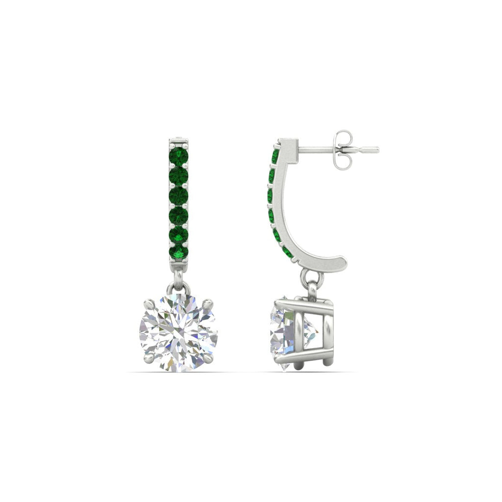 1 Carat Solitaire Diamond Drop Earrings