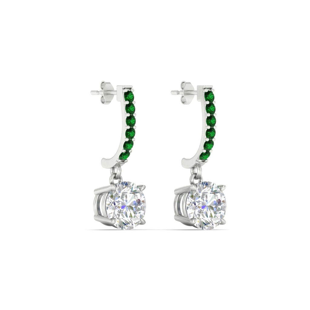 1 Carat Solitaire Diamond Drop Earrings