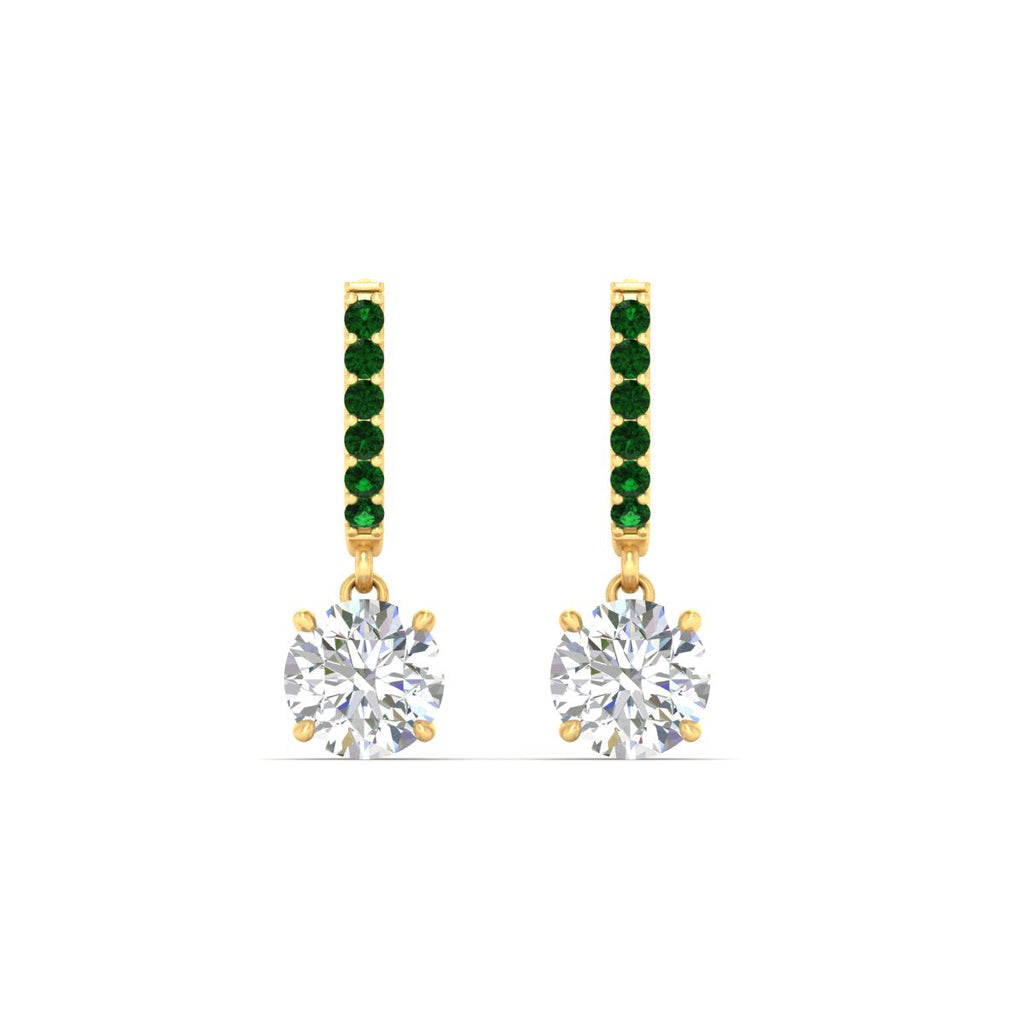 1 Carat Solitaire Diamond Drop Earrings
