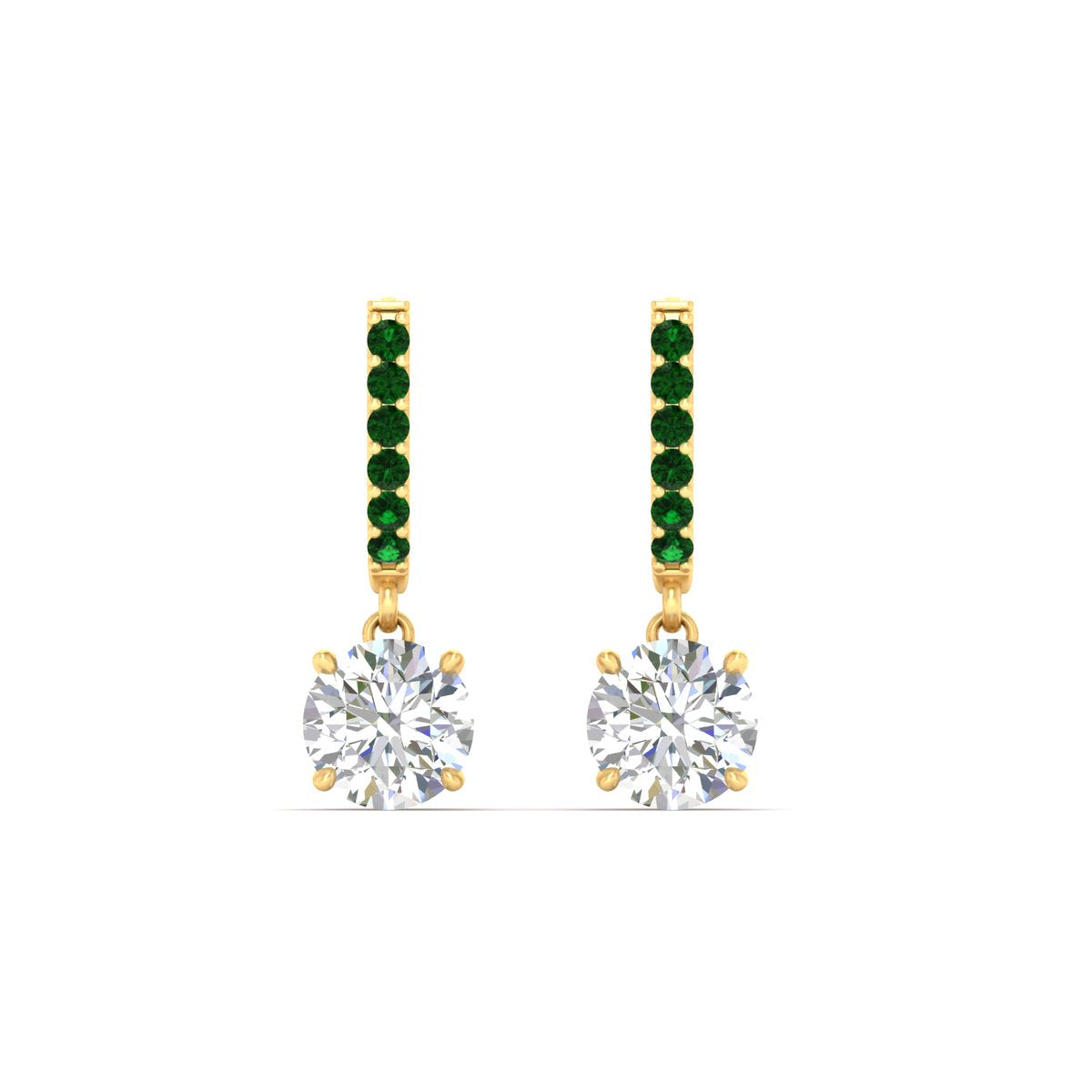 1 Carat Solitaire Diamond Drop Earrings