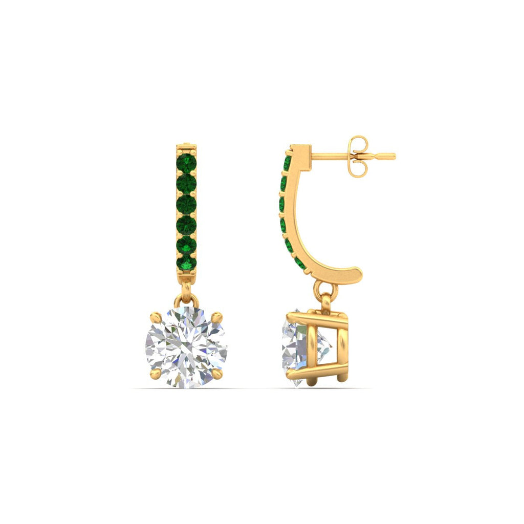 1 Carat Solitaire Diamond Drop Earrings
