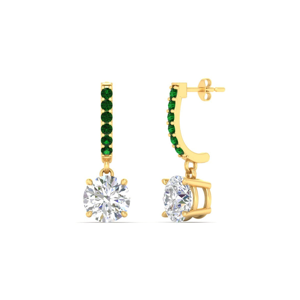 1 Carat Solitaire Diamond Drop Earrings