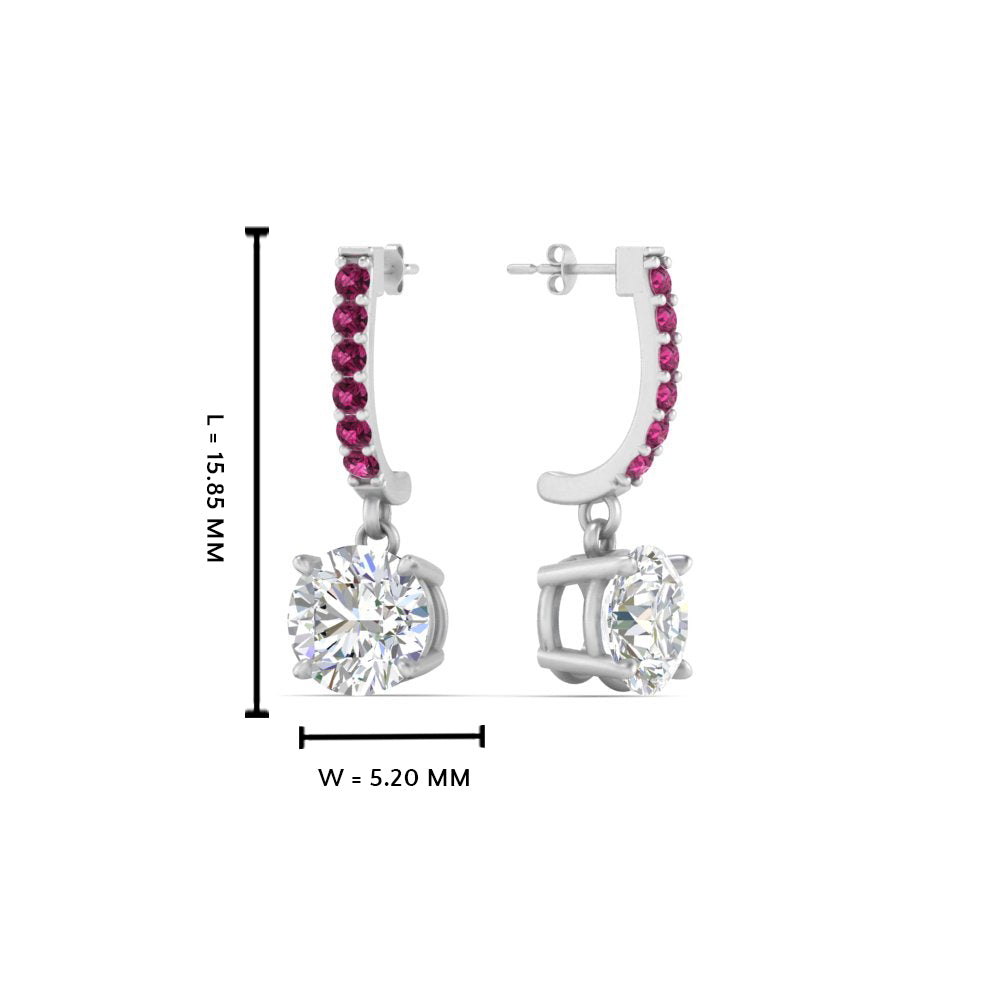 1 Carat Solitaire Diamond Drop Earrings