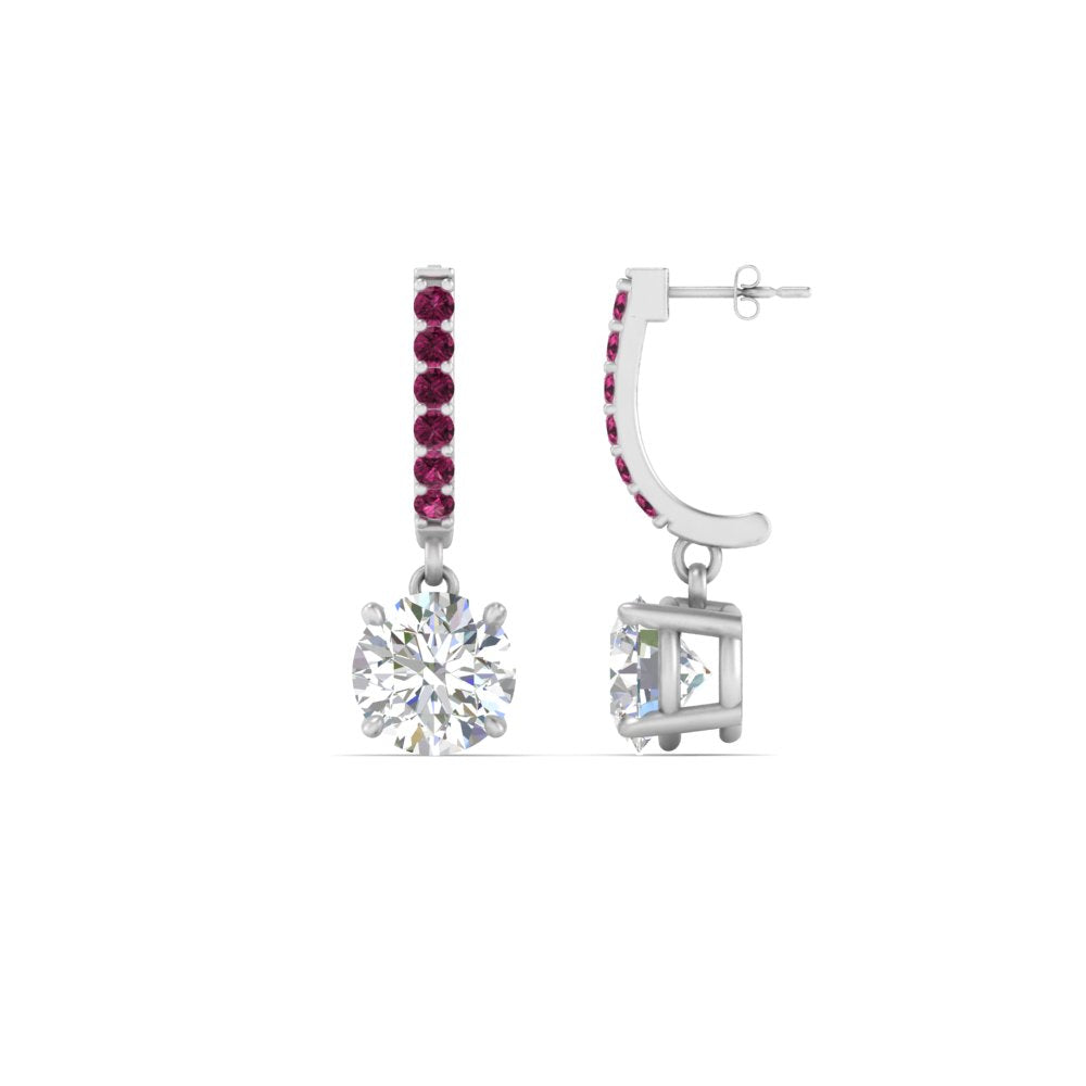 1 Carat Solitaire Diamond Drop Earrings