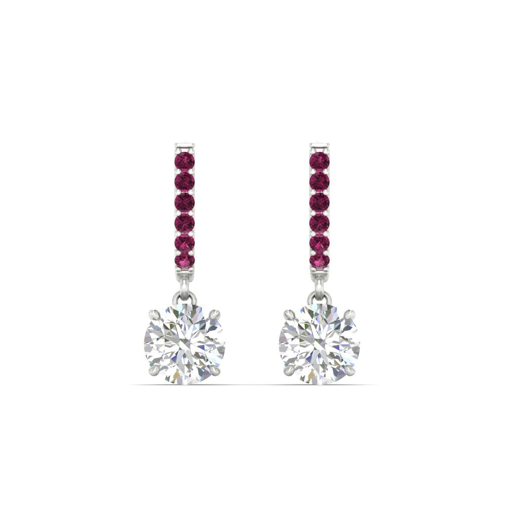 1 Carat Solitaire Diamond Drop Earrings