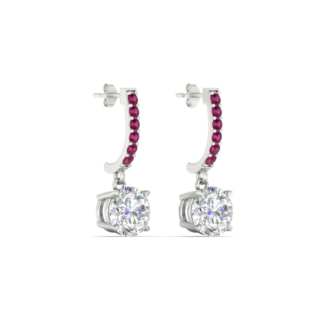 1 Carat Solitaire Diamond Drop Earrings