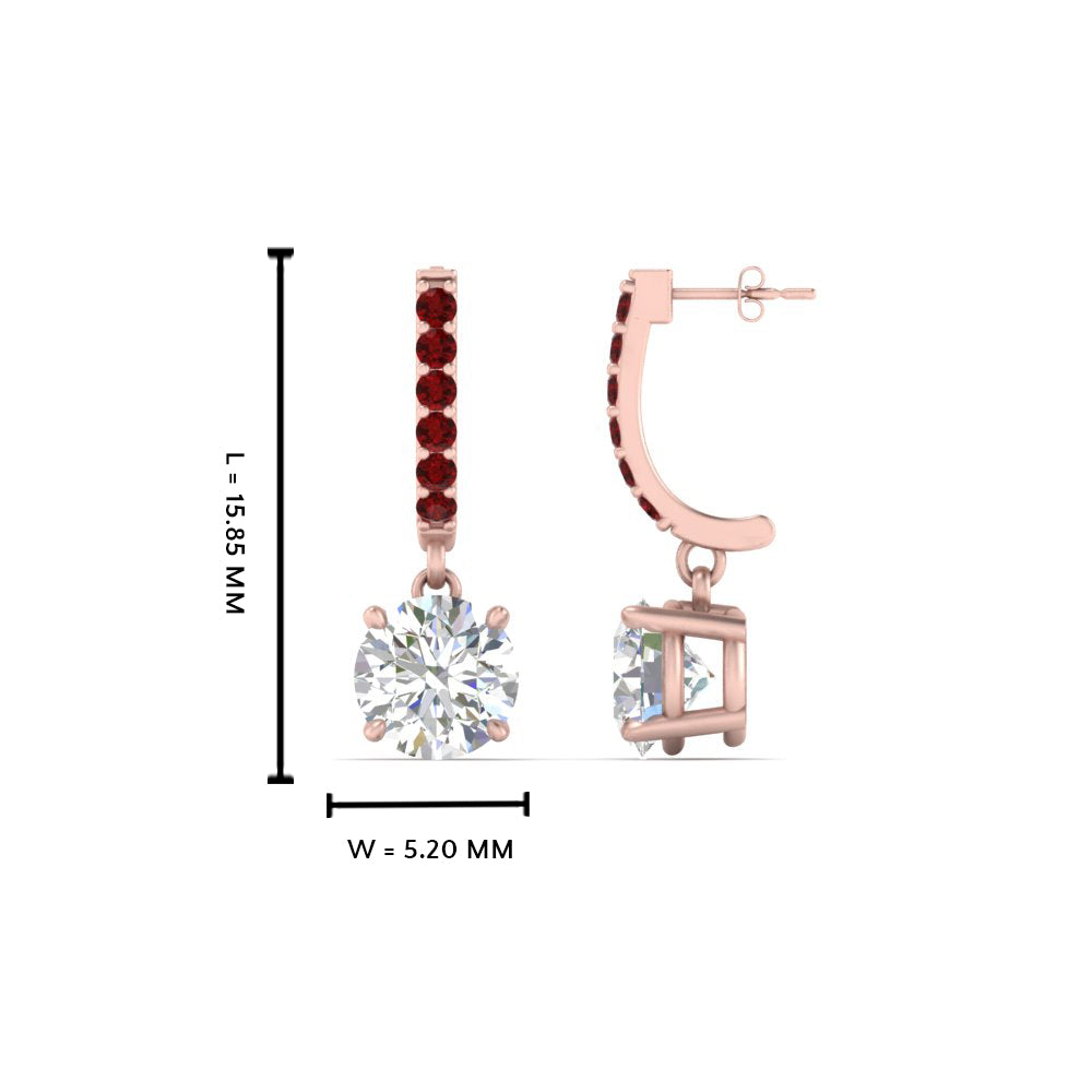 1 Carat Solitaire Diamond Drop Earrings