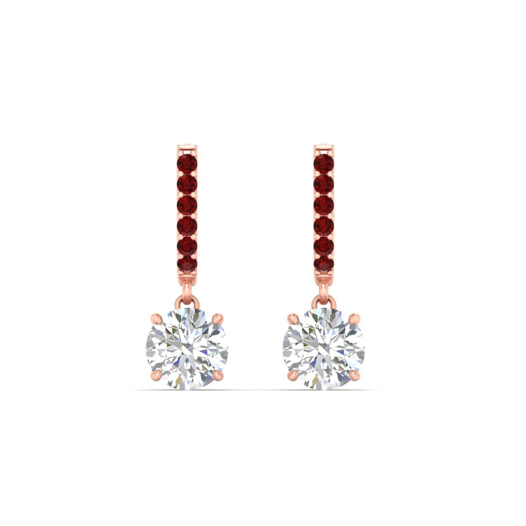 1 Carat Solitaire Diamond Drop Earrings
