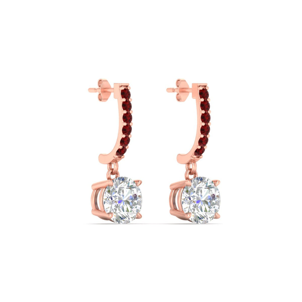 1 Carat Solitaire Diamond Drop Earrings