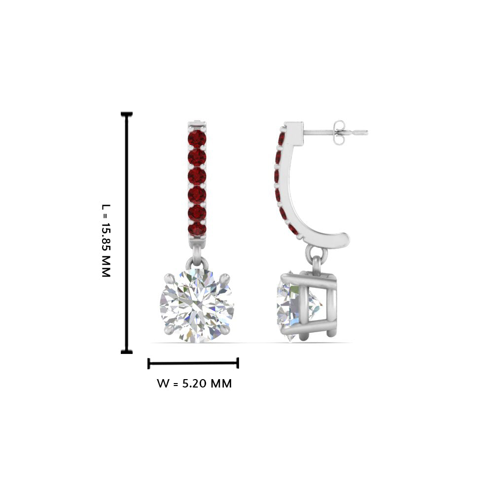 1 Carat Solitaire Diamond Drop Earrings
