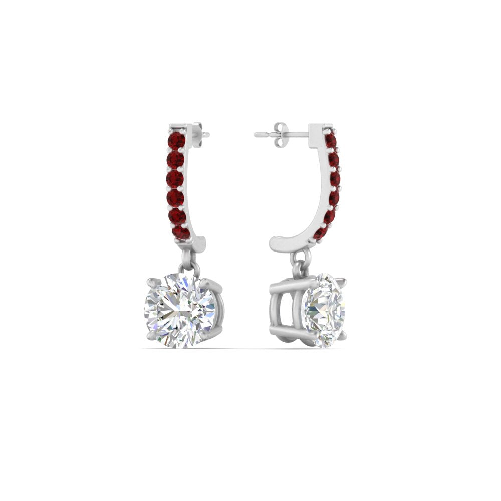 1 Carat Solitaire Diamond Drop Earrings