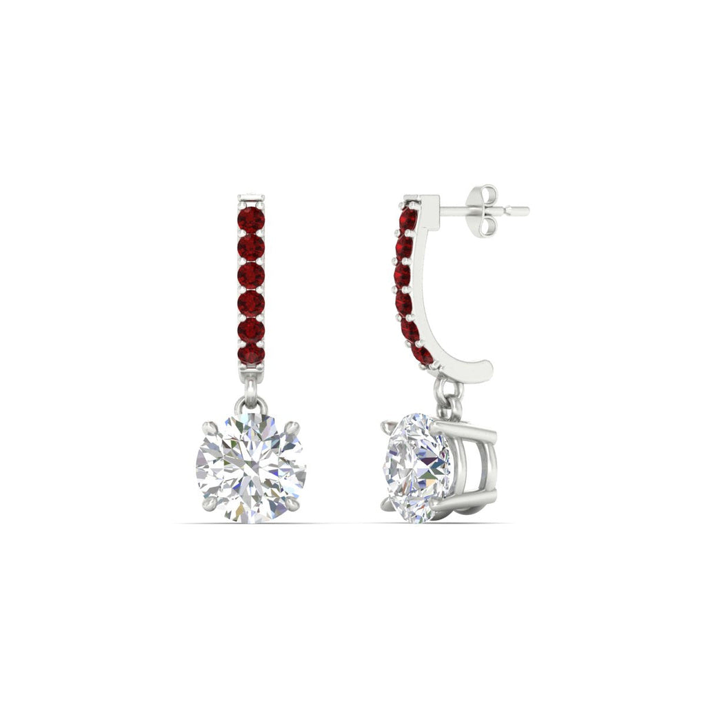 1 Carat Solitaire Diamond Drop Earrings