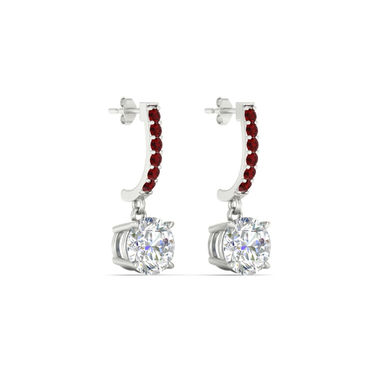 1 Carat Solitaire Diamond Drop Earrings