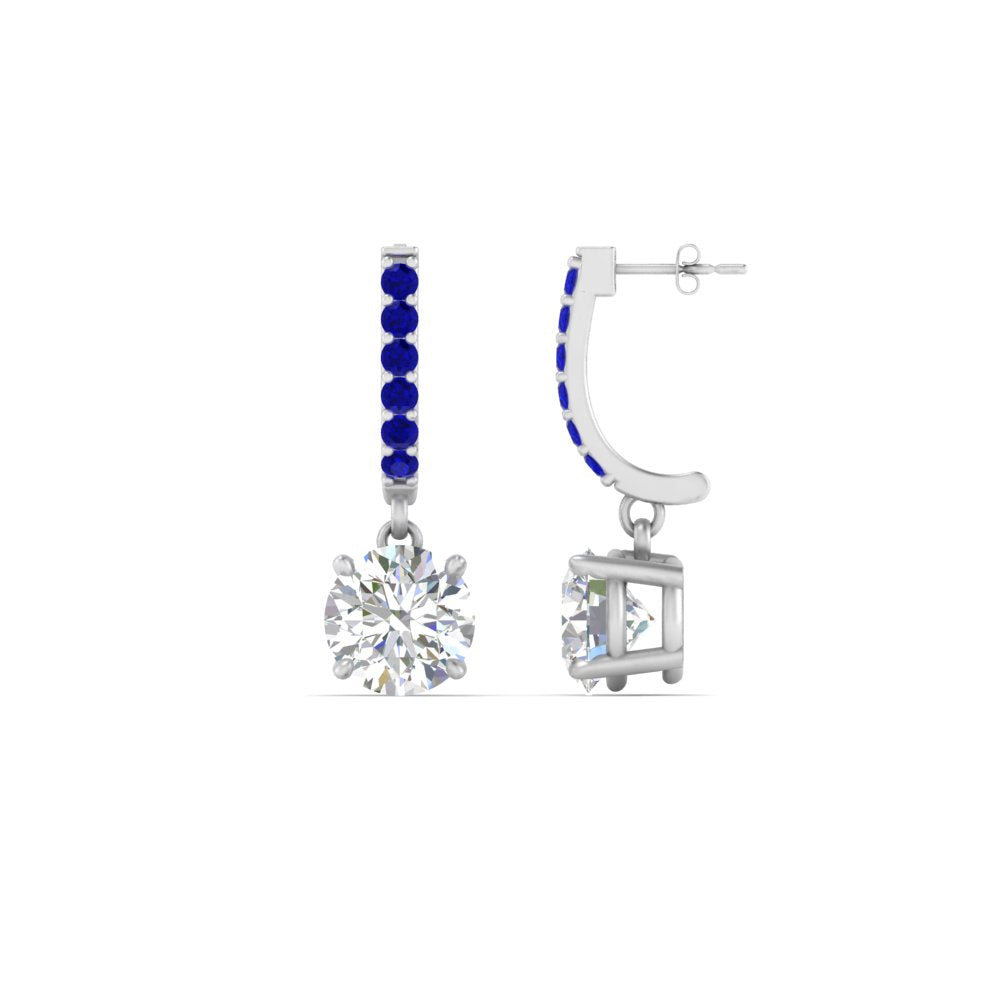 1 Carat Solitaire Diamond Drop Earrings