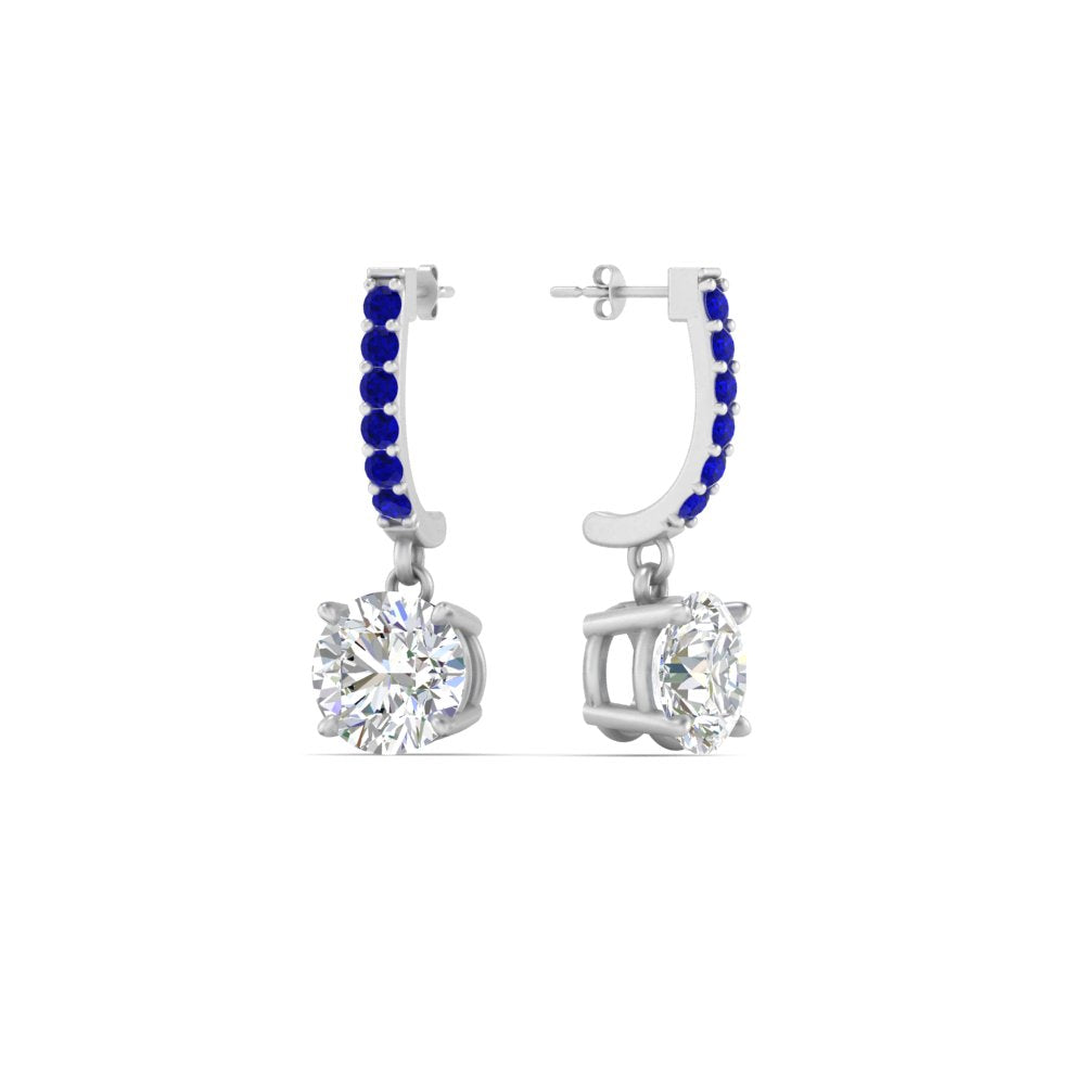 1 Carat Solitaire Diamond Drop Earrings