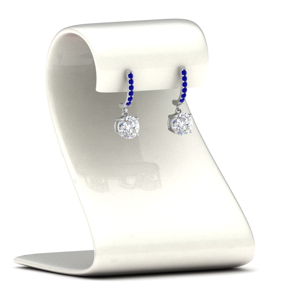 1 Carat Solitaire Diamond Drop Earrings
