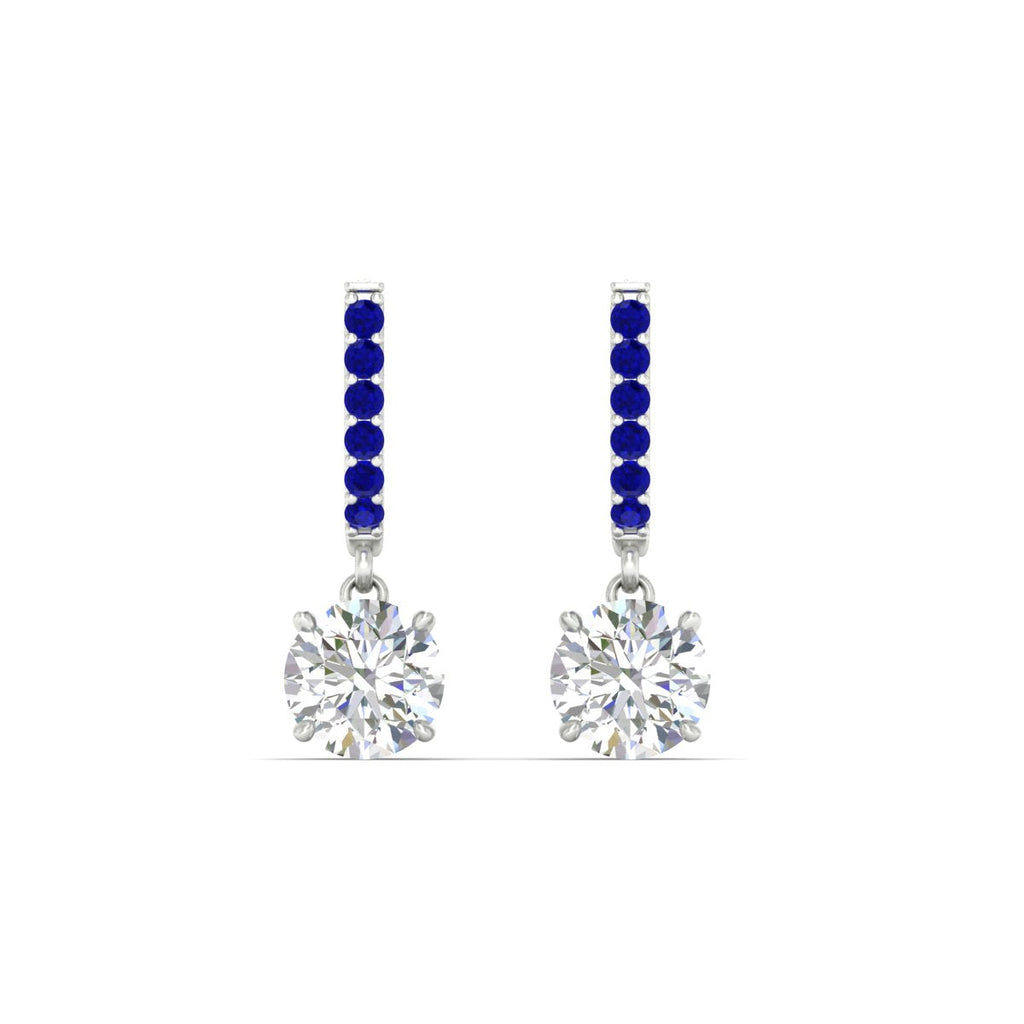 1 Carat Solitaire Diamond Drop Earrings