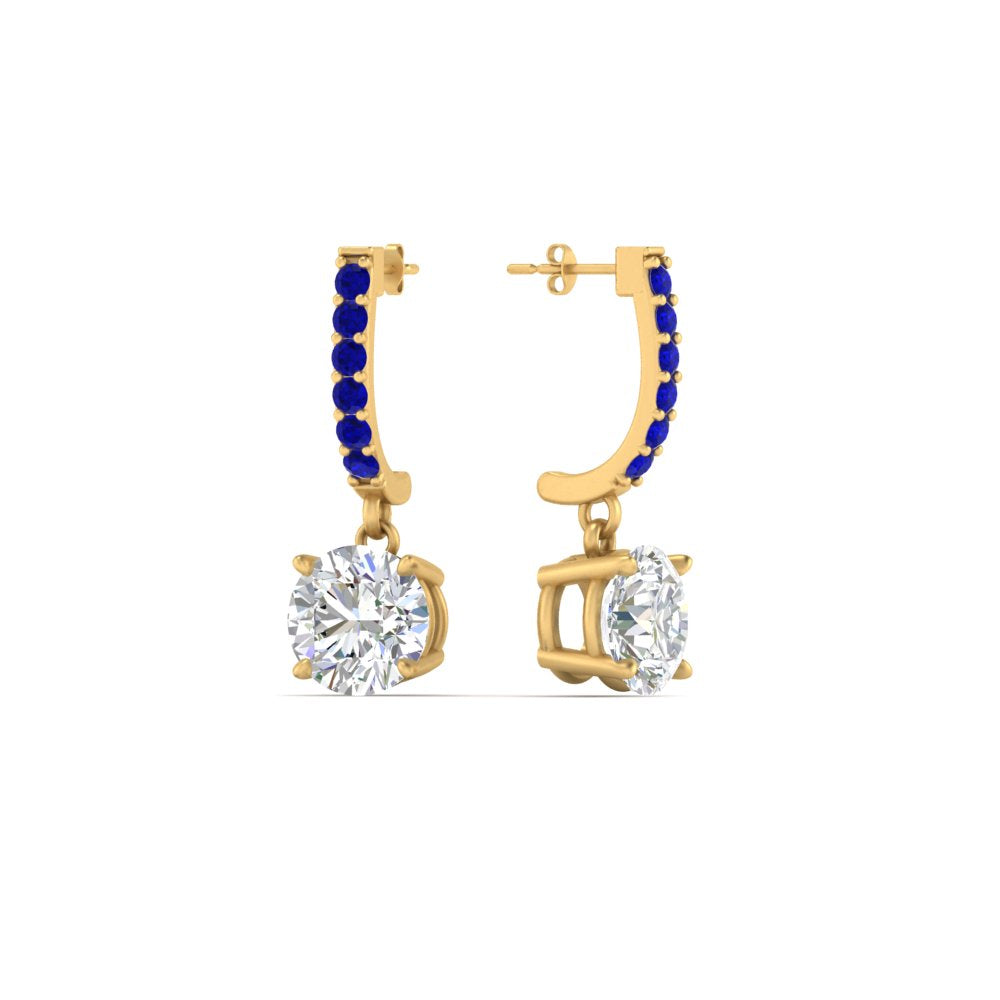 1 Carat Solitaire Diamond Drop Earrings