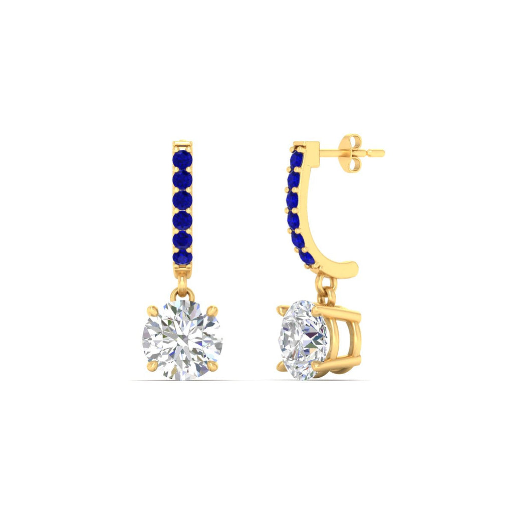 1 Carat Solitaire Diamond Drop Earrings