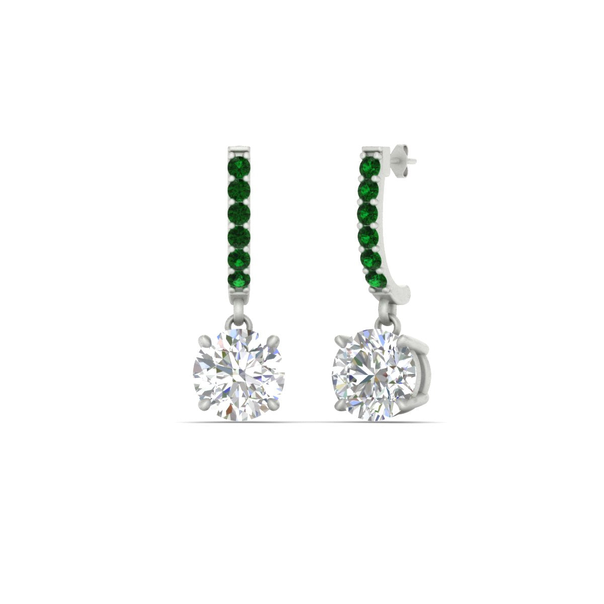 1 Carat Solitaire Diamond Drop Earrings