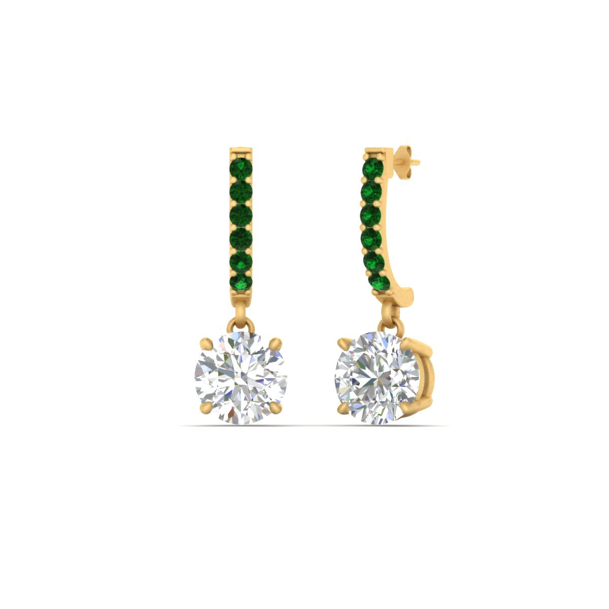 1 Carat Solitaire Diamond Drop Earrings