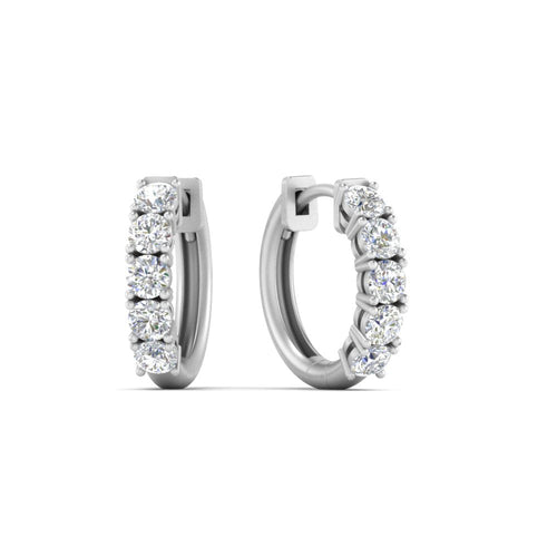 1 Carat Sparkle Five Stone Hoop Earrings | earring | Wiccan Center