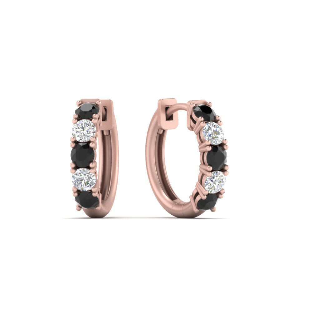 1 Carat Sparkle Five Stone Hoop Earrings