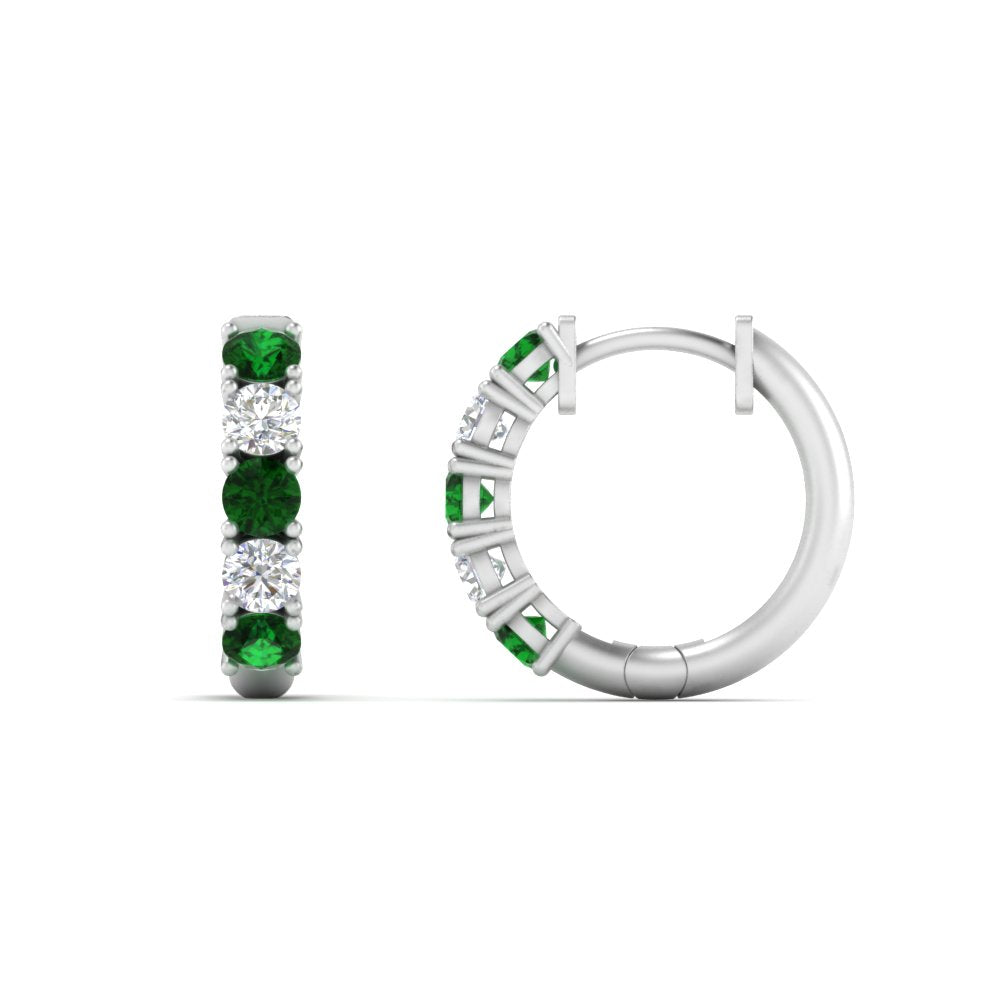 1 Carat Sparkle Five Stone Hoop Earrings