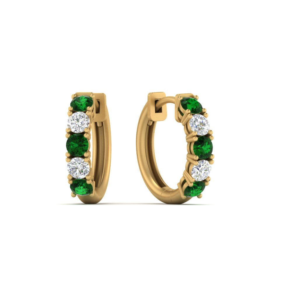 1 Carat Sparkle Five Stone Hoop Earrings