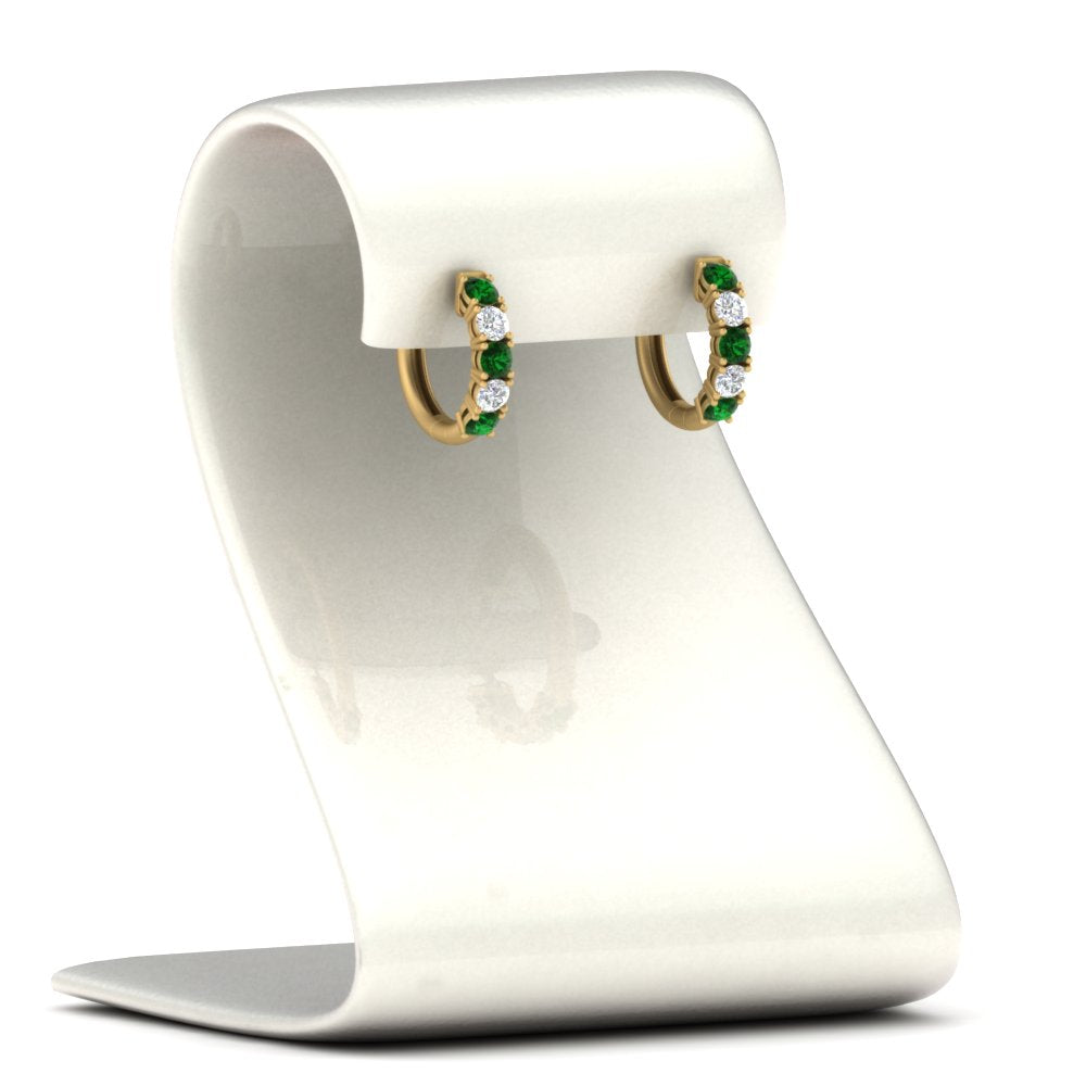 1 Carat Sparkle Five Stone Hoop Earrings