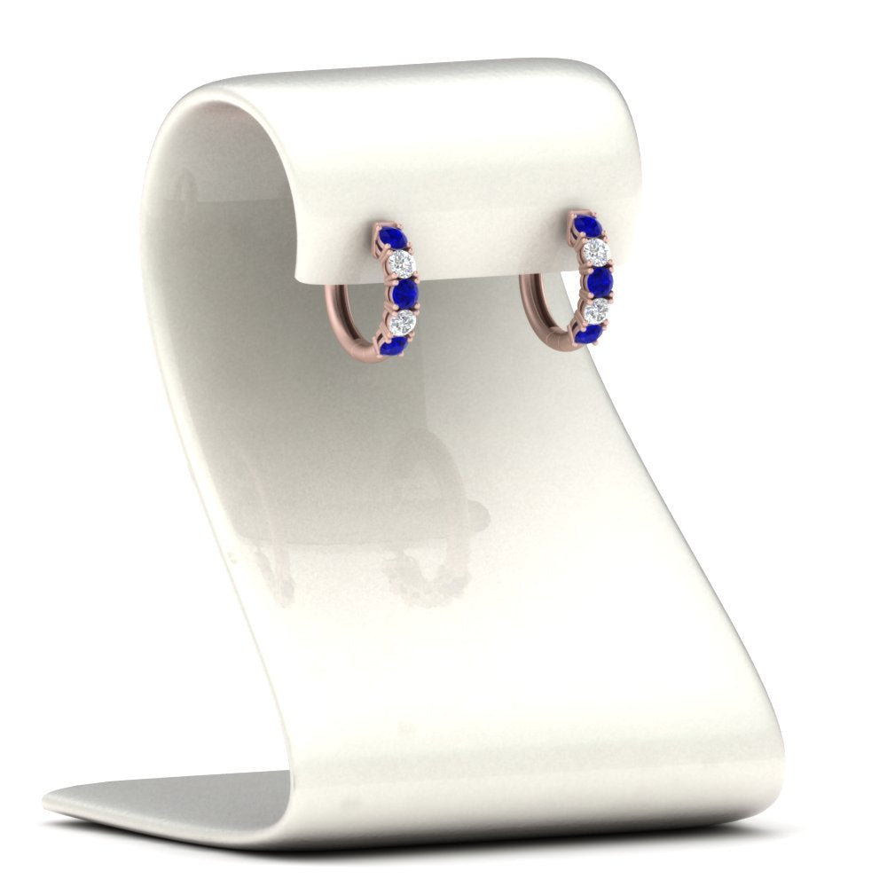 1 Carat Sparkle Five Stone Hoop Earrings