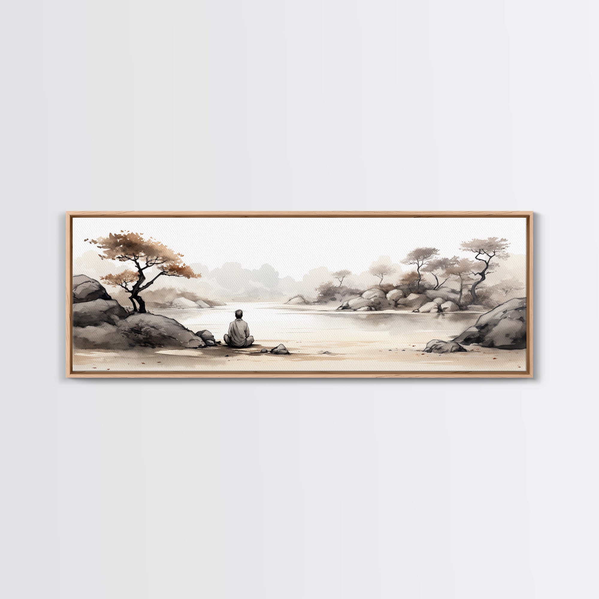 Yoga Studio Wall Decor, Framed Canvas Print, Christmas Gift, Spiritual Boho Decor, Zen Wall Decor, Meditation Art
