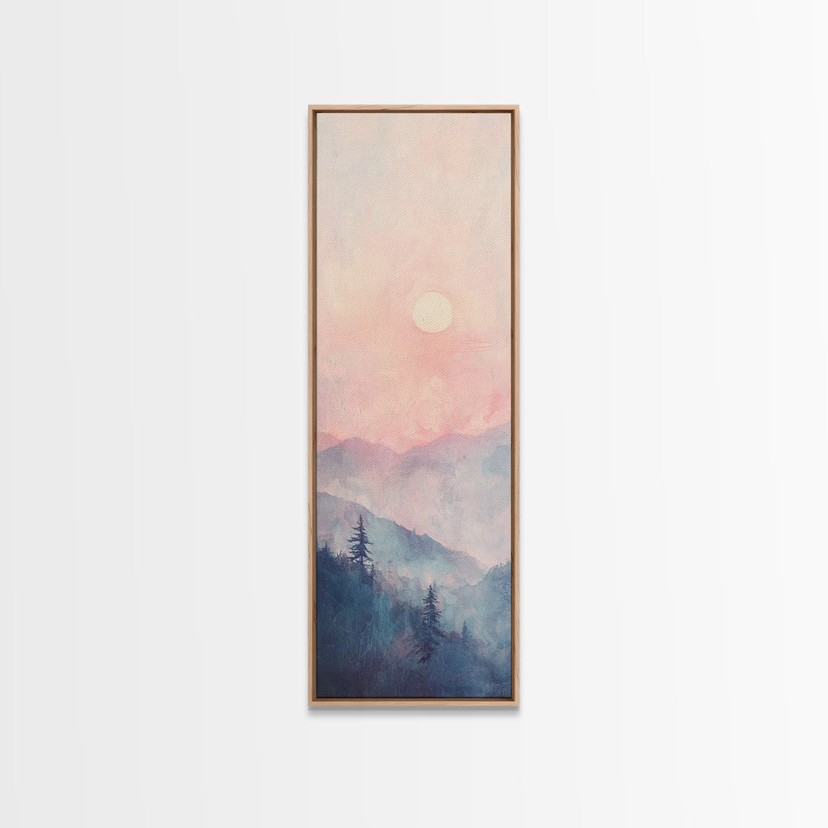 Sunset Over the Blue Ridge Mountains, Framed Canvas Print, Blue Ridge Mountains Painting, Home Decor, Ready To Hang Art, Mountain Painting | | Wiccan Center