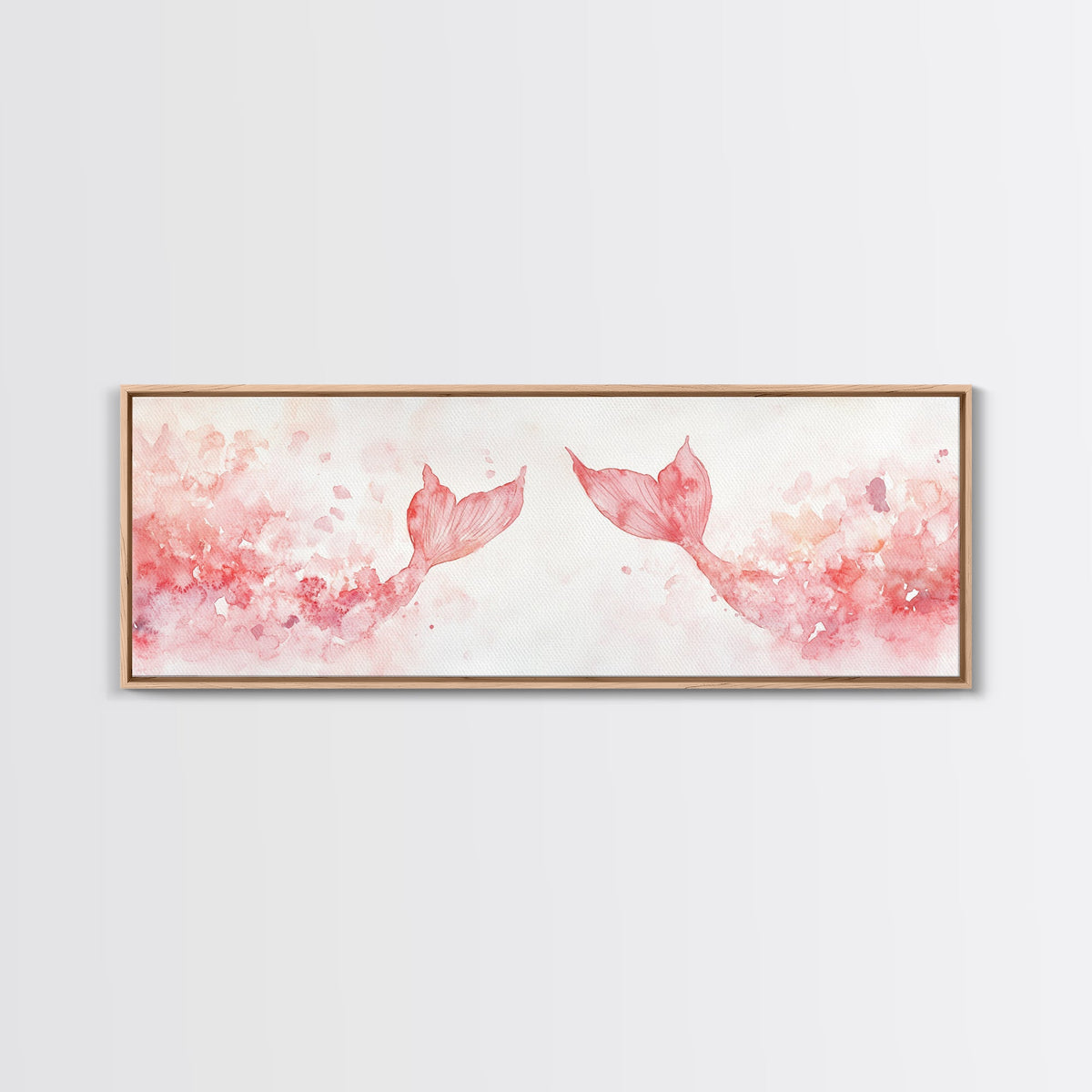 Mermaid Tail Canvas Print Whimsical Light Pink Wall Art Nautical Artwork Cottagecore Bedroom Decor Gift Idea For Her | | Wiccan Center