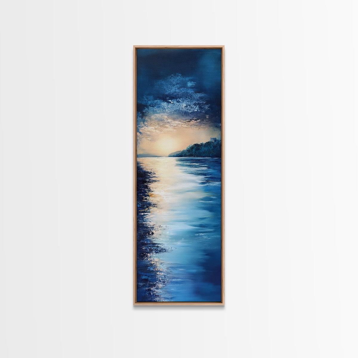 Sunset Over Water, Horizon Painting, Moody Art, Coastal Landscape Art, Guest Room Art, Nautical Decor, Canvas Print | | Wiccan Center