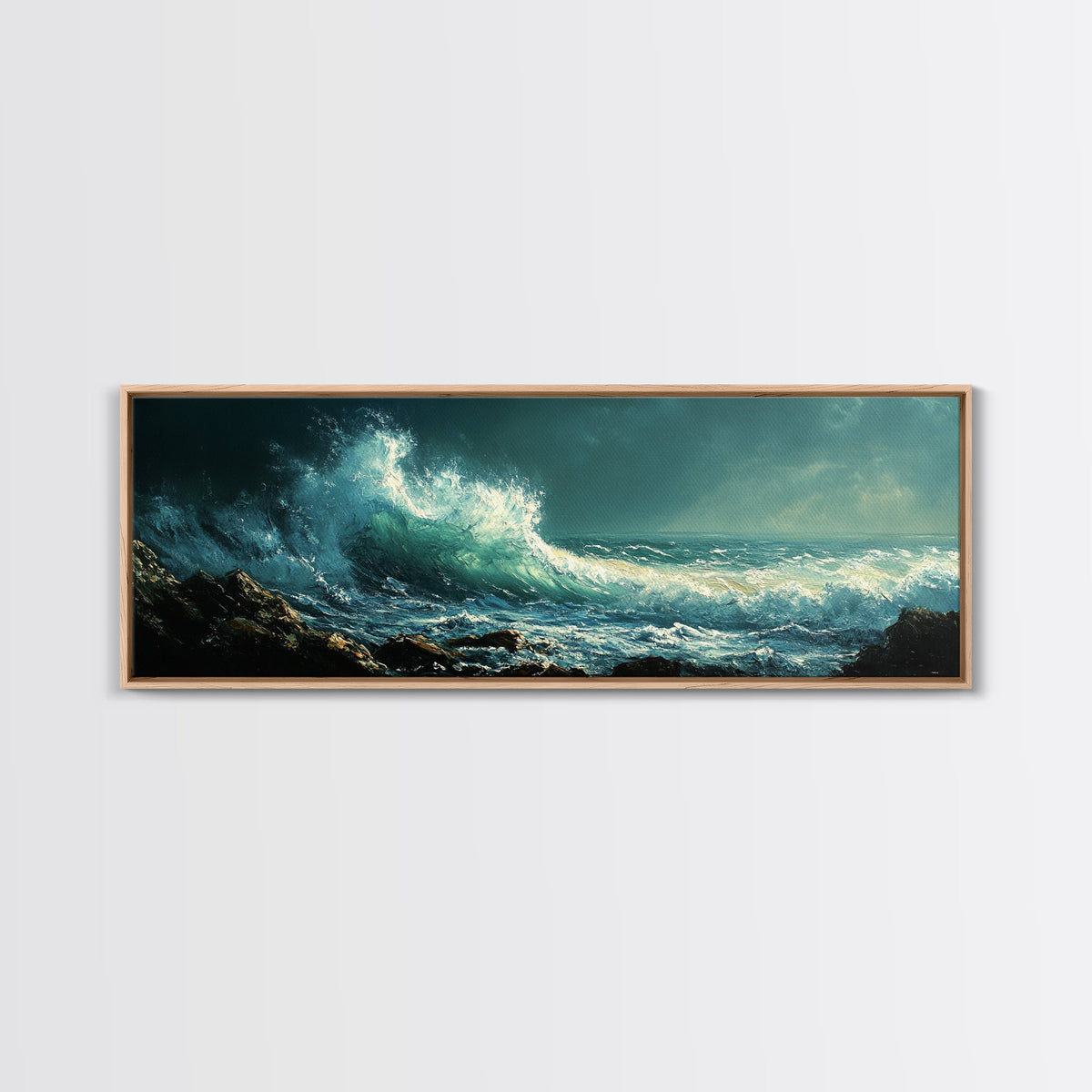 Dark Ocean Wave Canvas Print Dramatic Seascape Art, Coastal Wall Art, Stormy Water Painting, Nautical Home Decor, Large Wall Art | | Wiccan Center