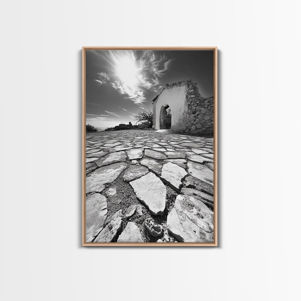 Desert Archway, Stone Ruins, Sunny Sky, Canvas Print, Rustic Travel Wall Art, Mediterranean Decor, Minimalist Earthy Aesthetic | | Wiccan Center