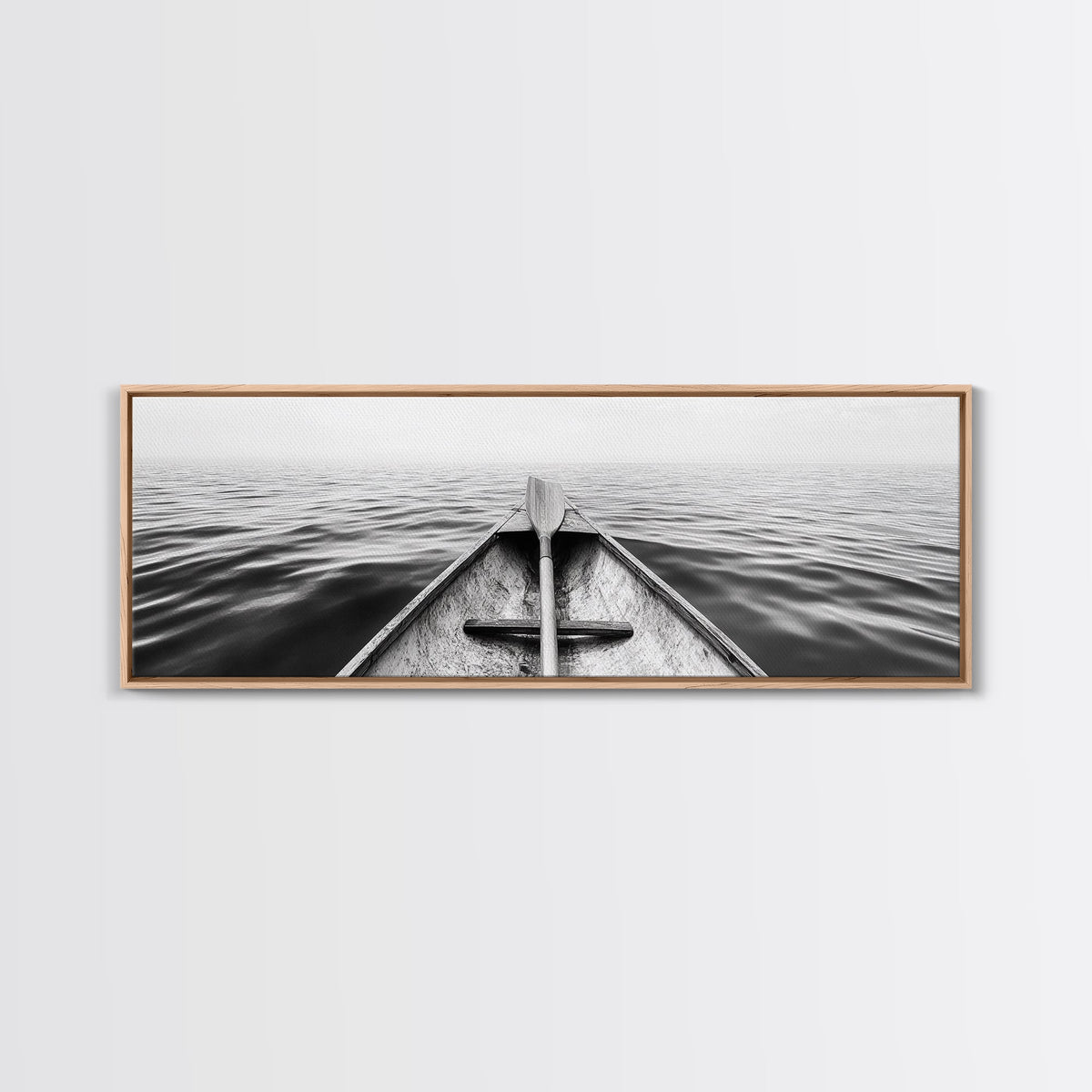 Canoe View, Open Water, Ocean Drift, Paddleboat Scene, Canvas Print, adventure wall art, rustic lake house decor, minimalist travel photo | | Wiccan Center