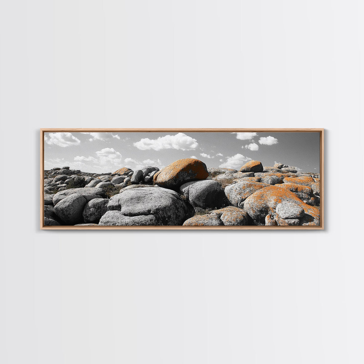 Granite Boulder Field, Orange Lichen Rocks, Desert Rockscape, Canvas Print, Natural Earth Decor, Living Room Wall Art | | Wiccan Center